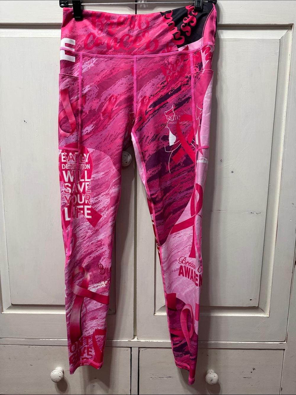 Breast Cancer Awareness Pink Active Leggings